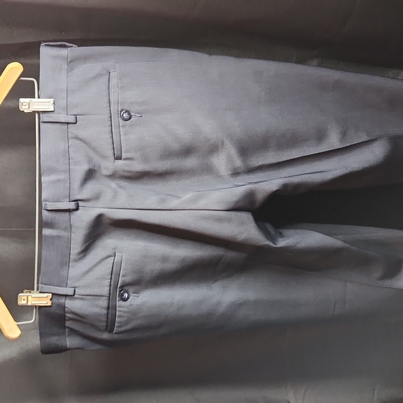 Axist Mens Dress Pants Flat Front Wrinkle Free Straight Leg Blue Size 38 x 26 - Picture 4 of 11